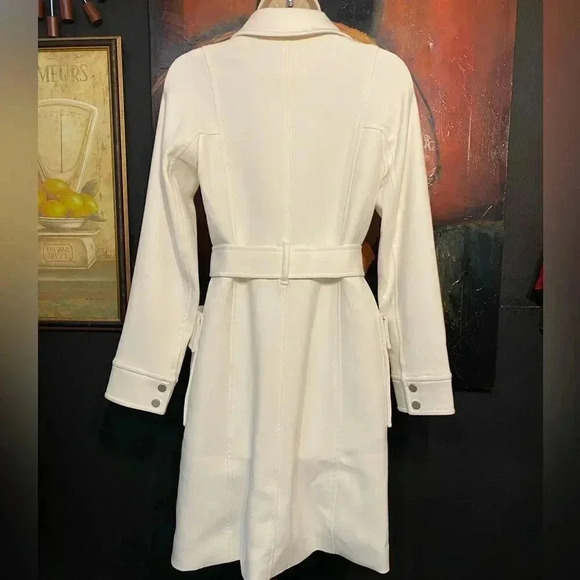 New Club Monaco Parnell Winter Coat Tailored Timeless Cream White Scandi Girl - Picture 7 of 13